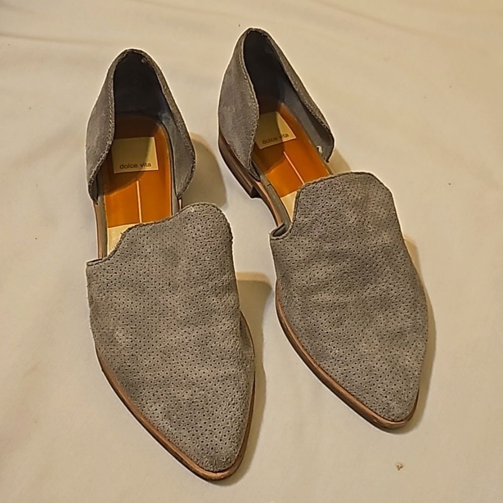 Dolce Vita - Kammy Suede Pointed Toe Cutout Flat 8.5